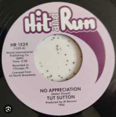 Tut Sutton ‎– No Appreciation/I Can Feel The Tears