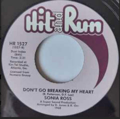 Sonia Ross ‎– Let Me Be Free/Don't Go Breaking My Heart –