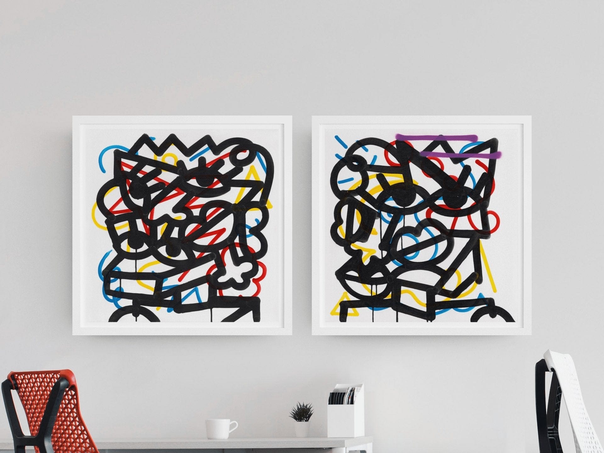 STREAK STUDY I & II PRINT SET (Limited Edition Print) - Duboski Art Collaborative