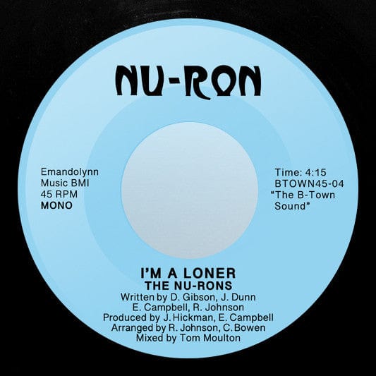 The Nu-Rons – I'm A Loner / All My Life - Duboski Art Collaborative