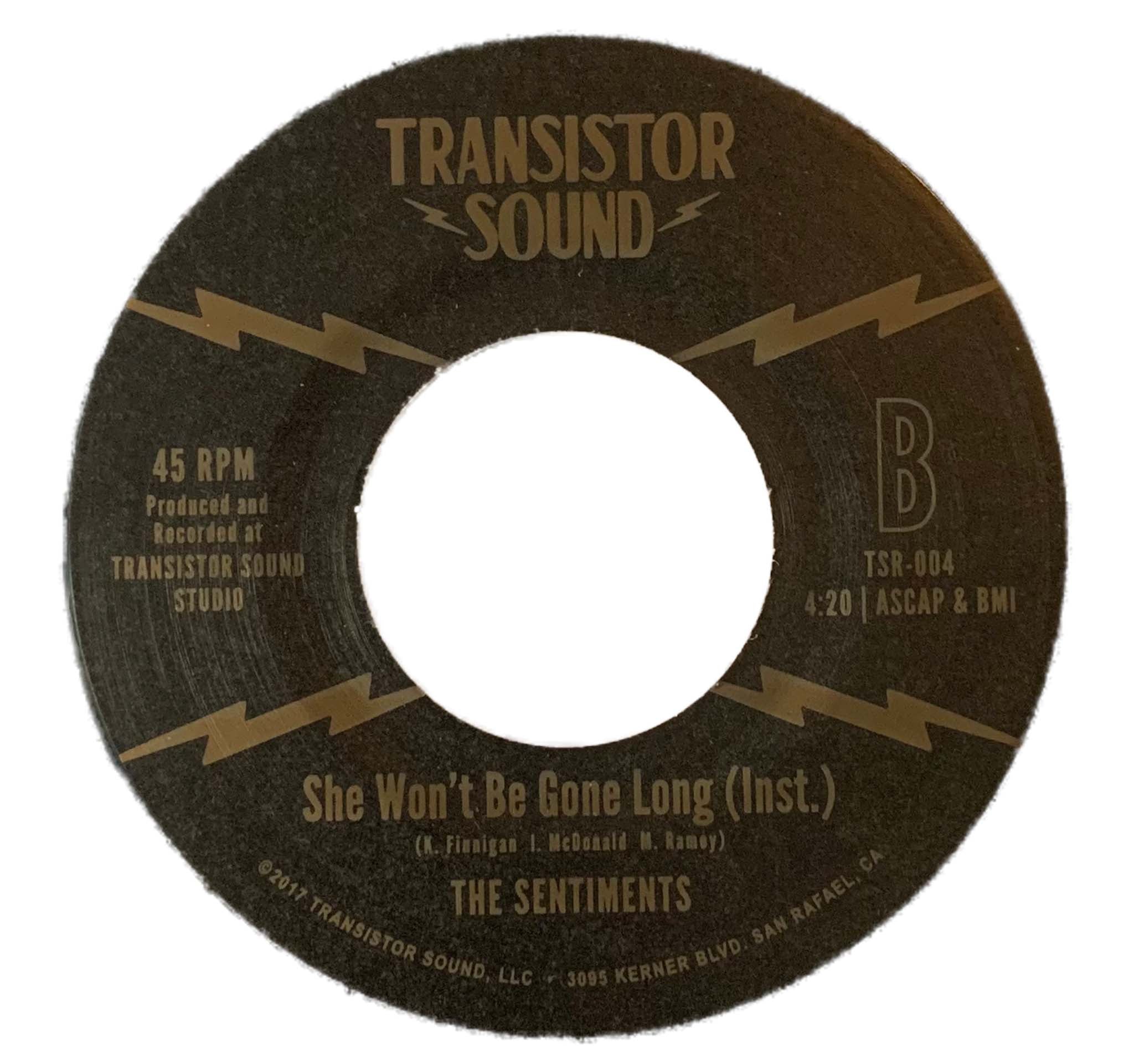 The Sentiments ‎– She Won't Be Gone Long 1st edition Gold - Duboski Art Collaborative